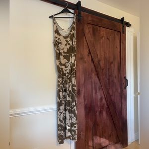 Michael Kors brown and tan maxi dress